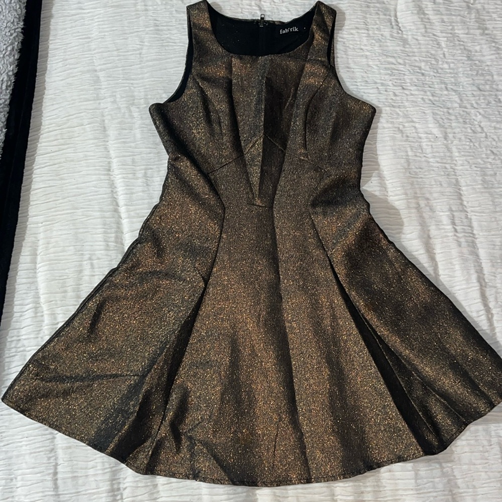 Fabrik Mini Bronze/Gold Tank Mini Dress